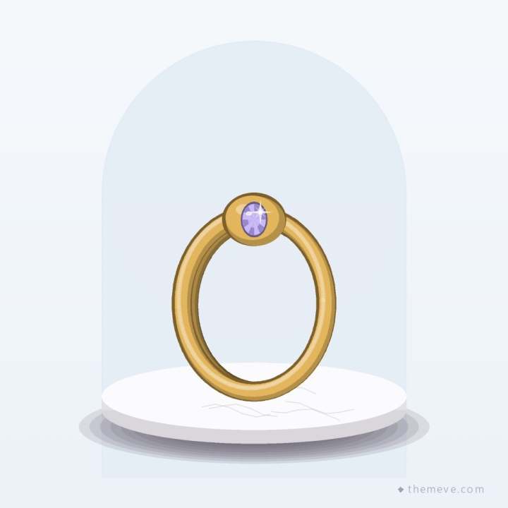 Lilac Enamel Signet