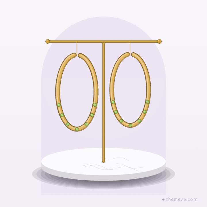 Peridot Pavé Hoops