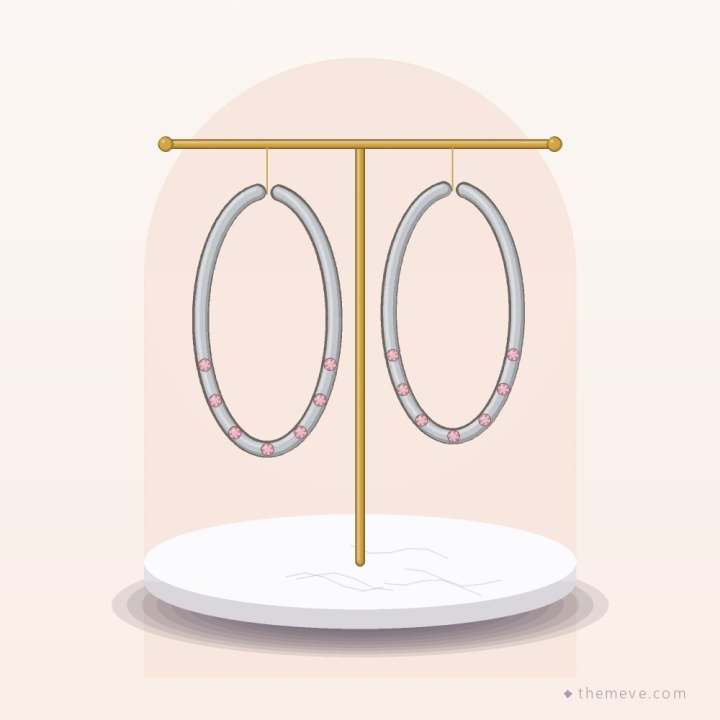 Pastel Pavé Hoops